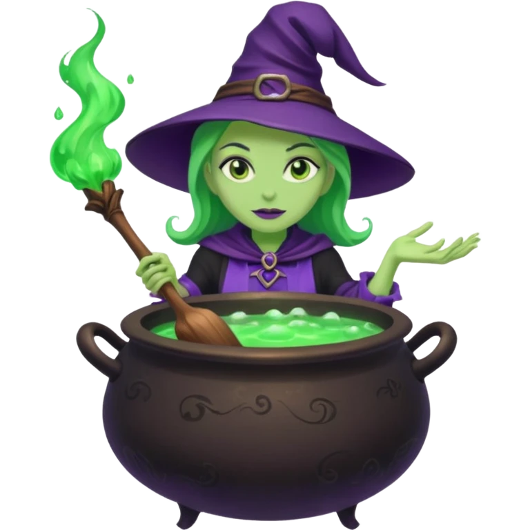 green witch cooking potion emoji