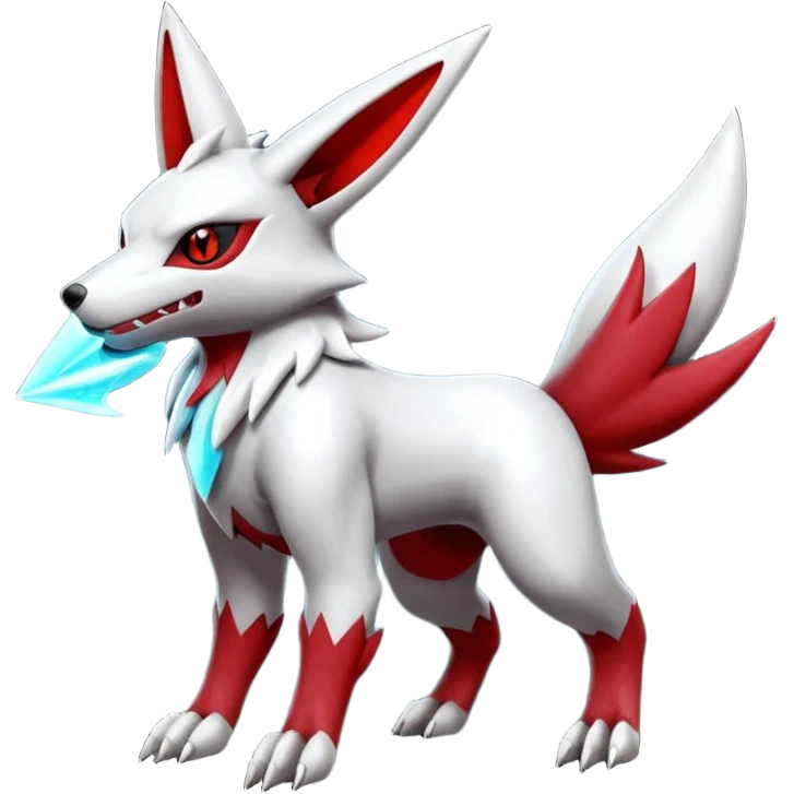 Futuristic Mature Realistic Shiny Cool Edgy Handsome Badass Zangoose-Electrike-Umbreon-Houndoom-Genesect-Pokémon-Fakémon-hybrid-creature emoji
