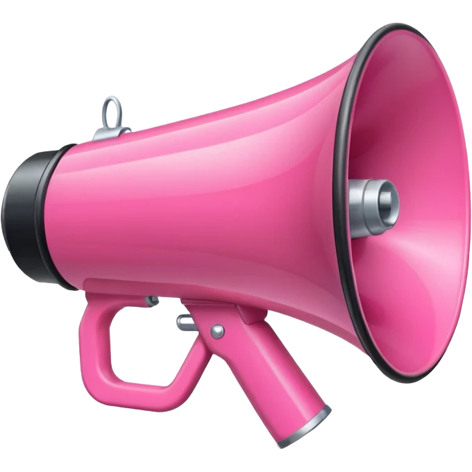 crée moi un mégaphone de couleur rose  emoji