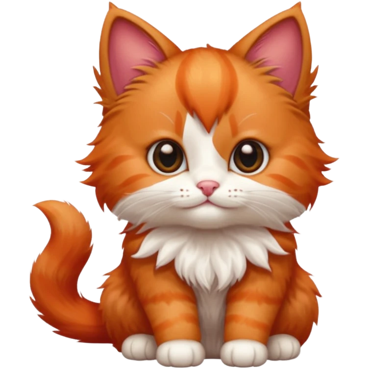 a sitting red kitten emoji