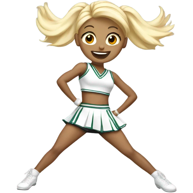 white with blond hair cheerleader dancing emoji