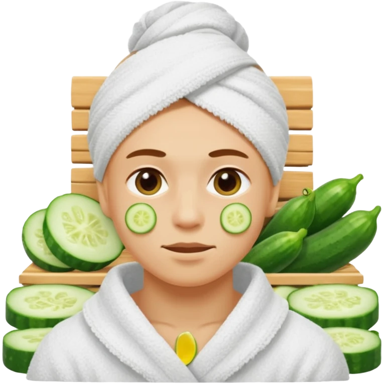 okurka na očích s týpkem a ručníkem co má okolo krku jak kdyby vyšel ze sauny  emoji