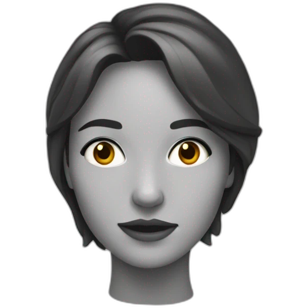 Jeune femme brune, avec un grand nez emoji