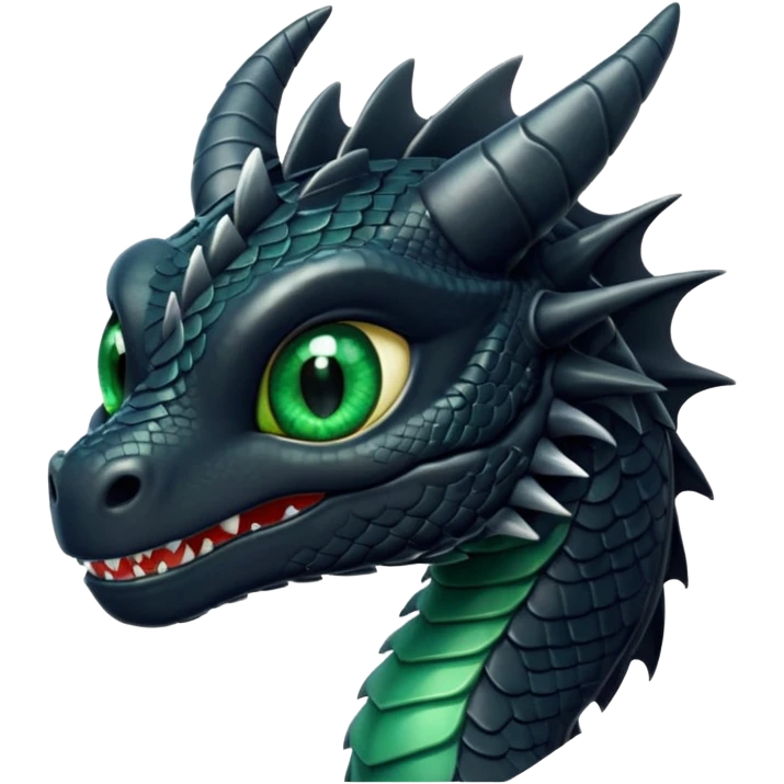 toothless black dragon emoji