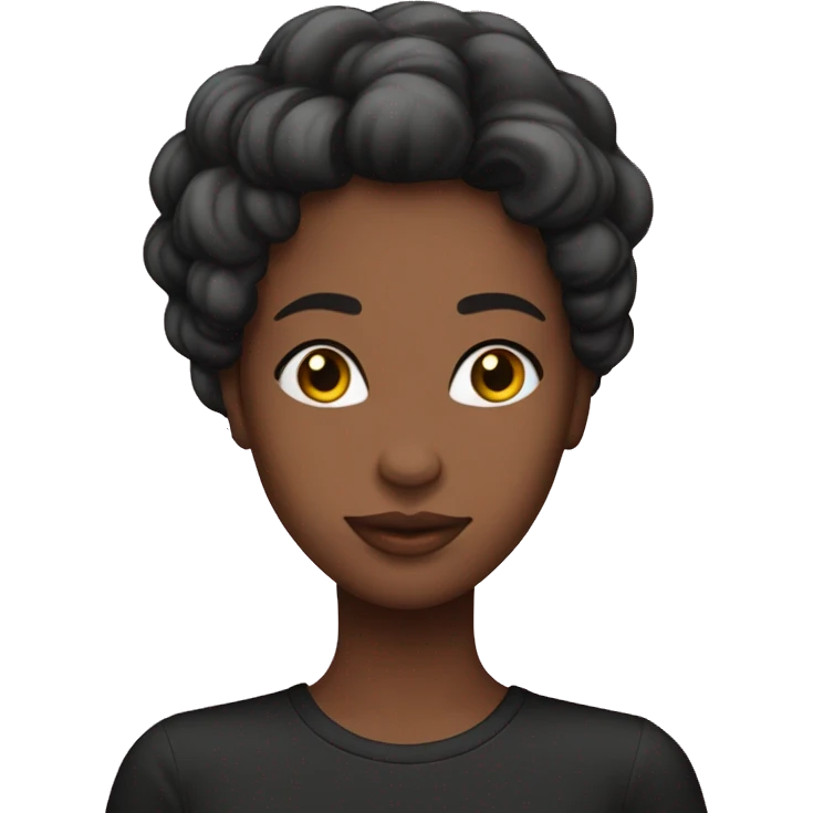 Mulher Blusa Rosa  Cabelo Preto emoji