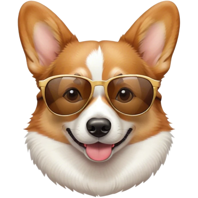 Corgi wearing sunglasses  emoji