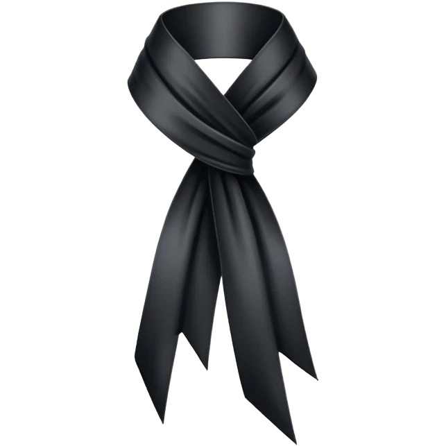 Laso negro de luto emoji