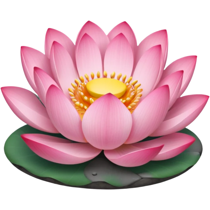 lotus flower with balanced stones emoji