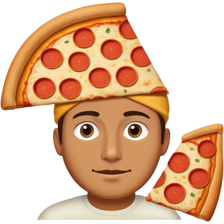 half pizza on head emoji