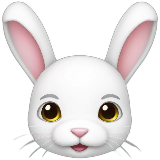 cute-white-bunny-head emoji