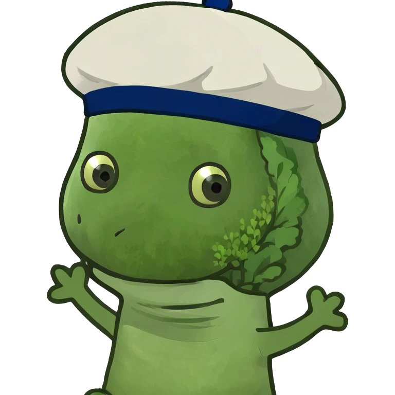 A baby broccoli not wearing a diaper emoji