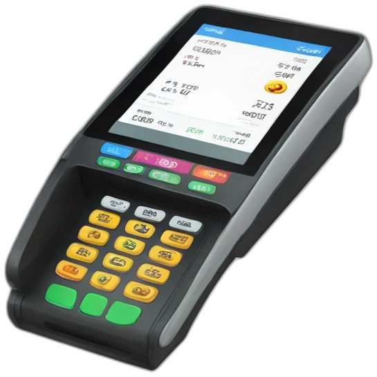 mobile payment terminal touchscreen emoji