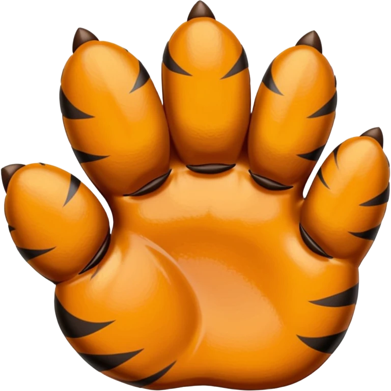 tiger paw five finger  emoji
