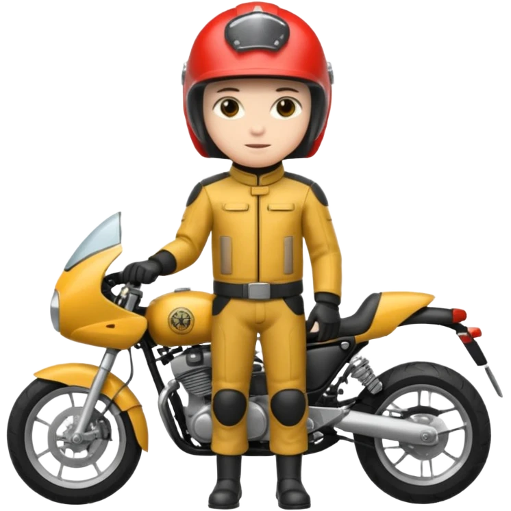 motorcycle human with helmet full body emoji