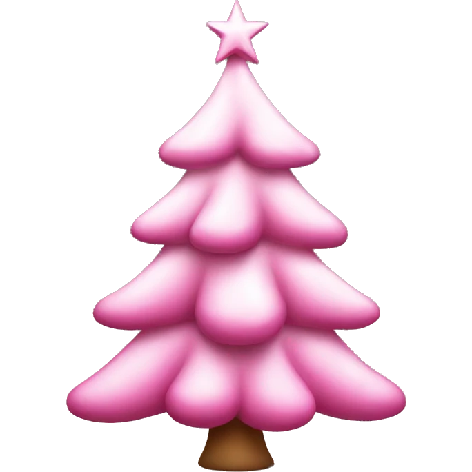 Pink Christmas tree emoji