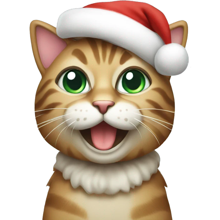 Christmas cat emoji