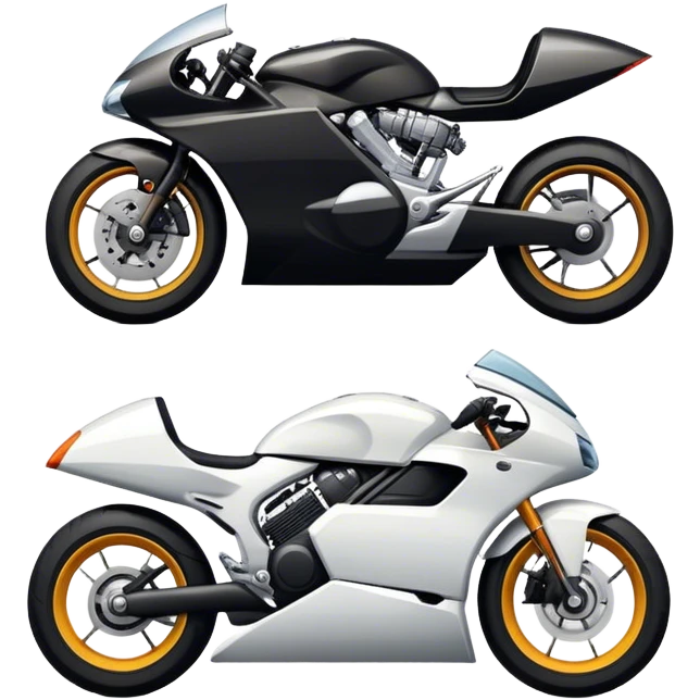 An icon showcasing a sleek motorcycle and a powerful car side by side, with bold, dynamic lines emphasizing speed and performance. highlighting their sleek design, custom tuning, and the excitement of the open road. Perfect for showcasing adventure and freedom on wheels. transparent background emoji