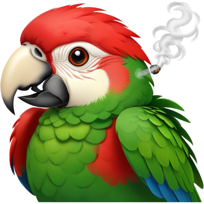 Parrot is smoking emoji