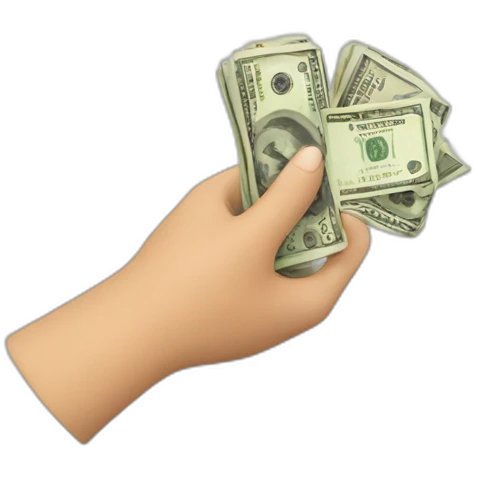 hand with money emoji