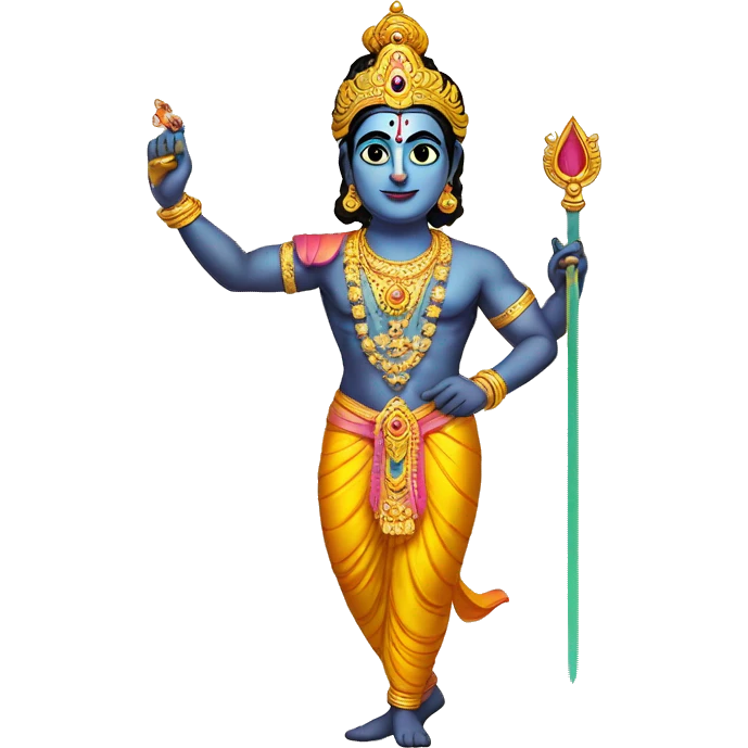 Lord Krishna full body telling Arjuna emoji