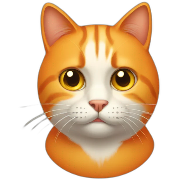 Orange suspicious cat emoji