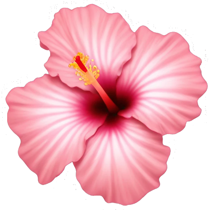 Light pink hibiscus  emoji