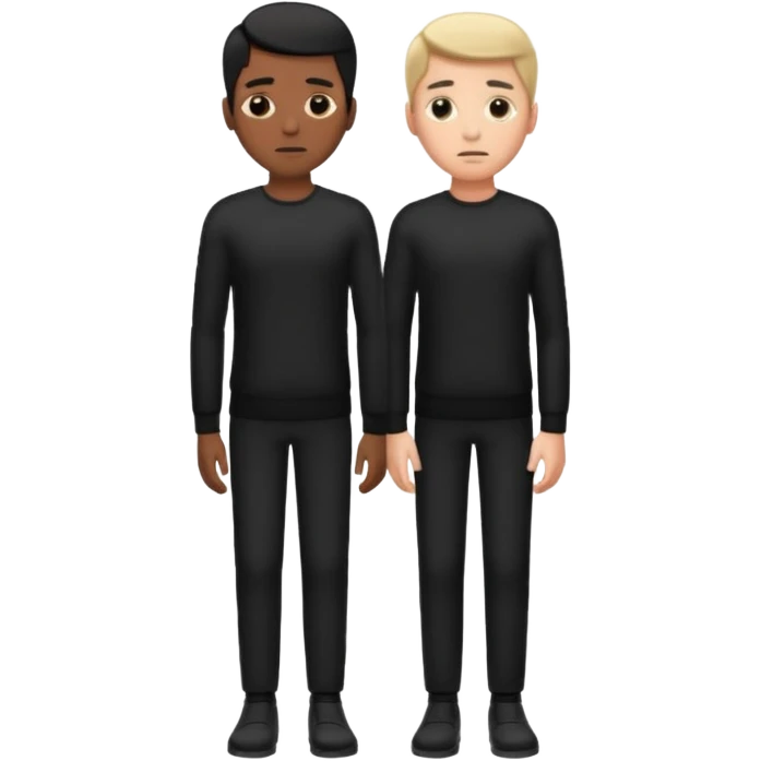  به صورت  مشکی.مرد ایستاده کامل در حال فکر کردن emoji