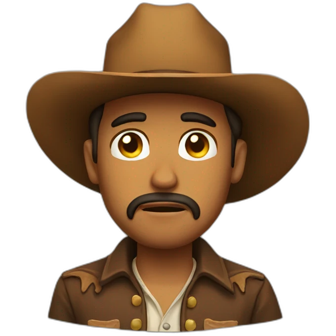 sad cowboy emoji