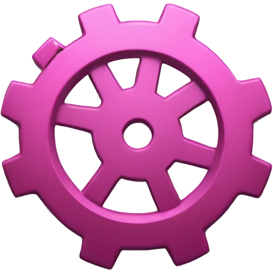pink broken gear emoji