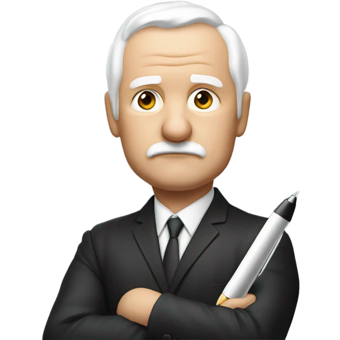Václav Klaus holdin pen emoji