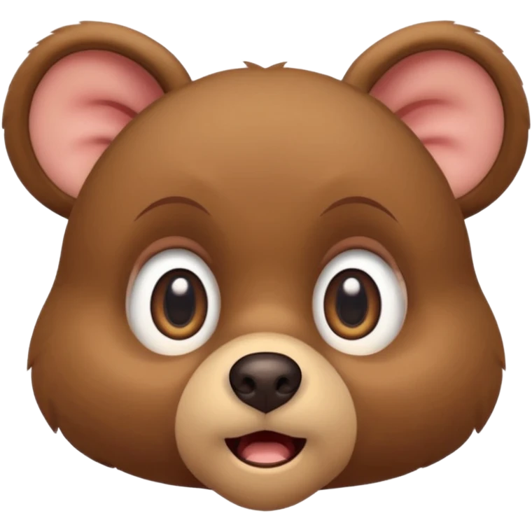 Full Beary wide-open eyes, small “O” mouth, raised eyebrows, dynamic pose, cute shock reaction emoji