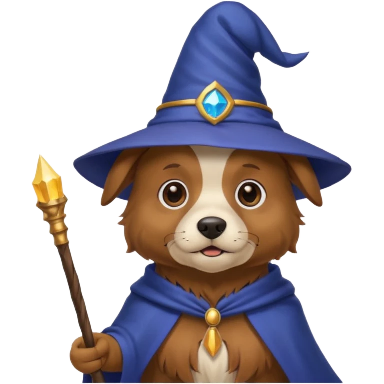 Dog wizard emoji