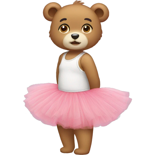 Oso con tutu emoji