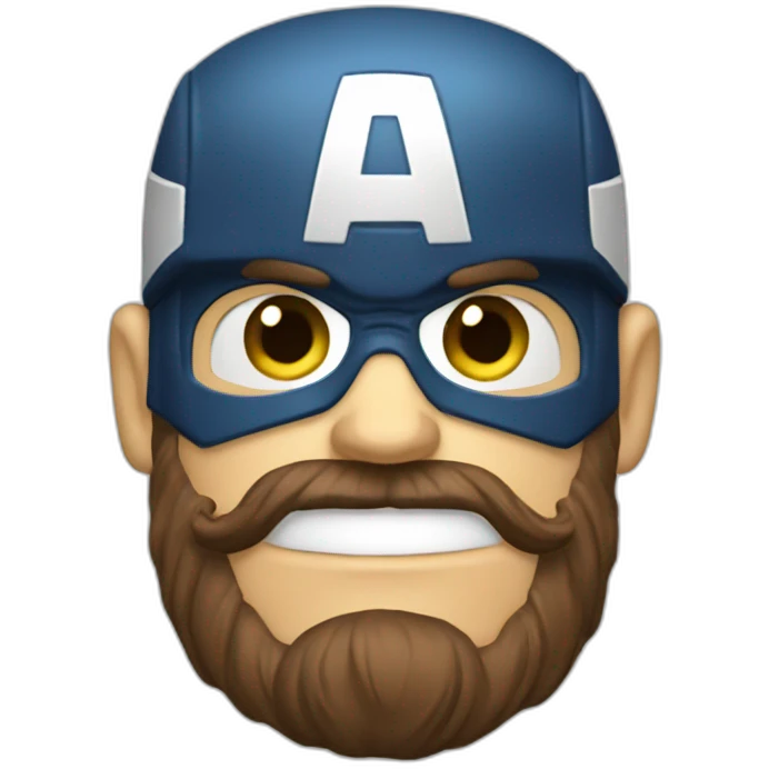 Bearded Captain america thumb up emoji