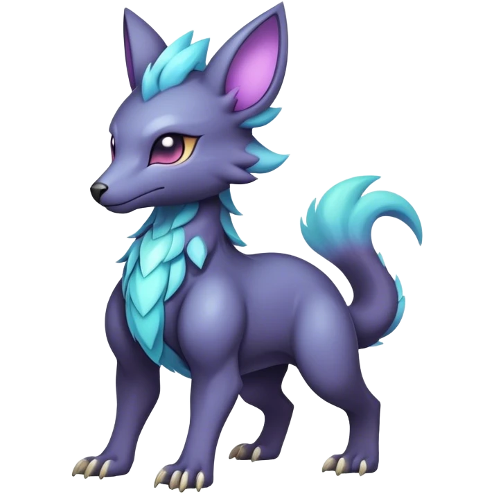 cool colorful dark pastel fantasy animal hybrid Fakemon full body emoji
