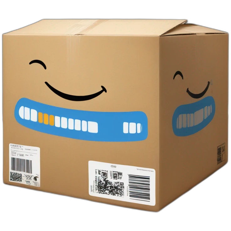 AMAZON BOX WITH UPC CODE emoji