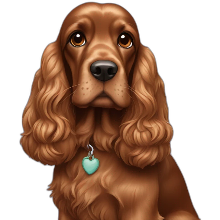 dark caramel English Cocker Spaniel emoji