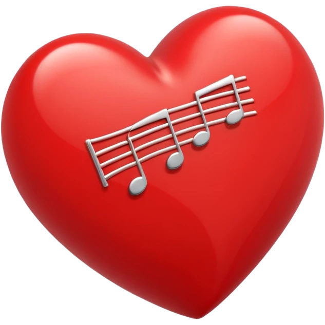 heart with musical notes emoji