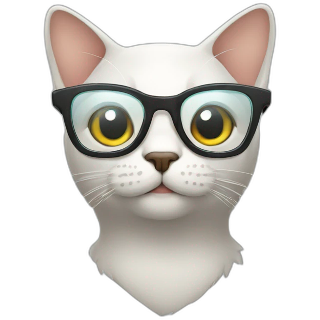 cat with glass emoji