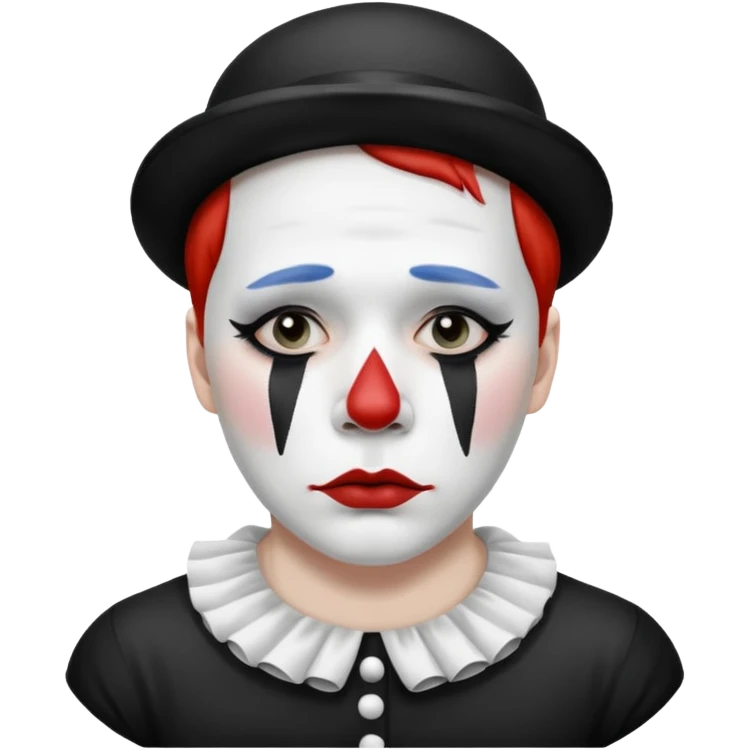 пантоміма обличчя з білим гримом emoji