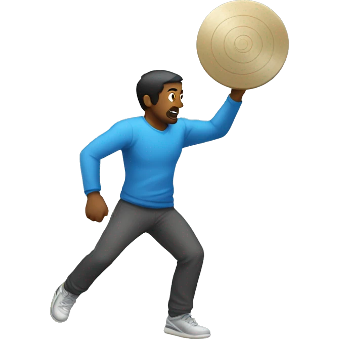 Man throwing disc emoji