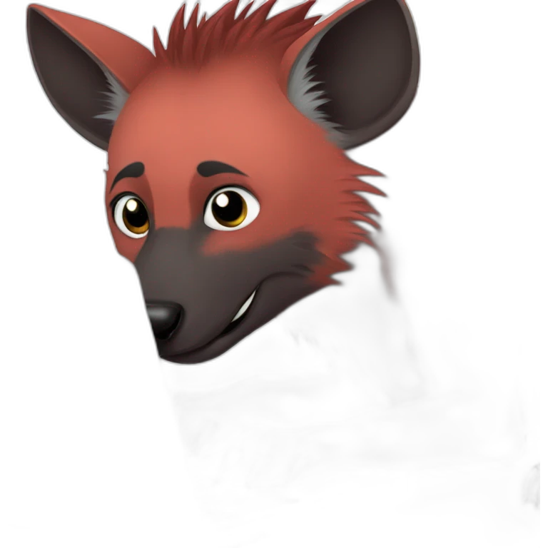 red hyena with laptop emoji