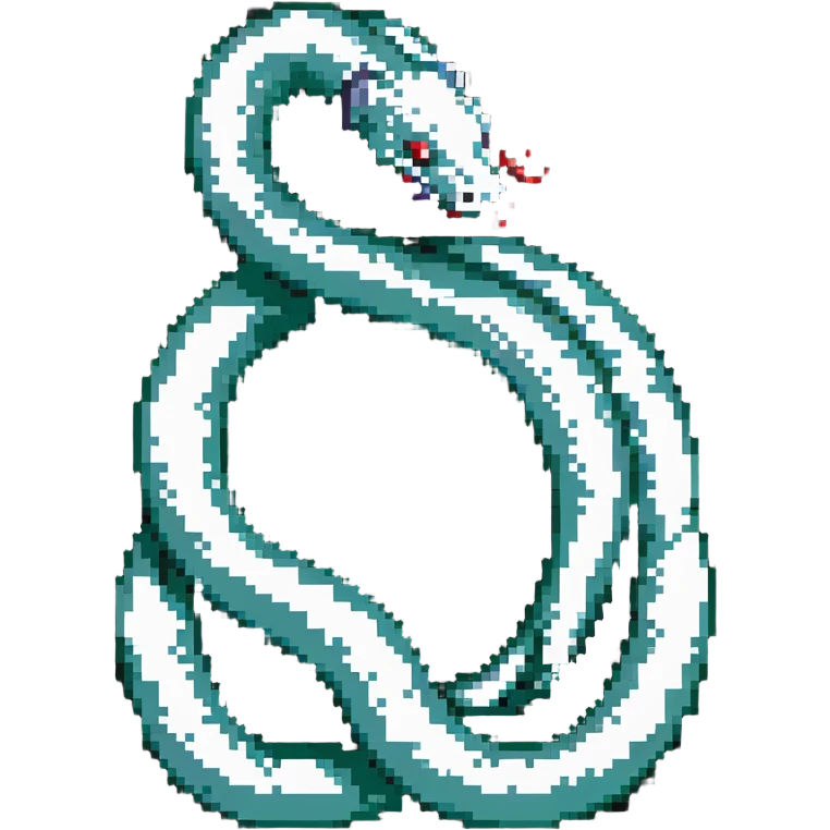 Retro gaming style Python logo with an 8-bit snake and Python text emoji