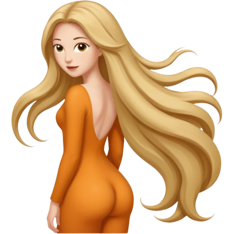 Woman with bare butt emoji