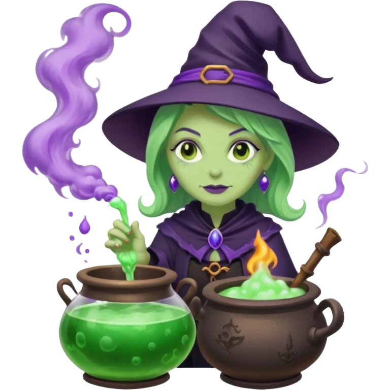green witch cooking potion emoji