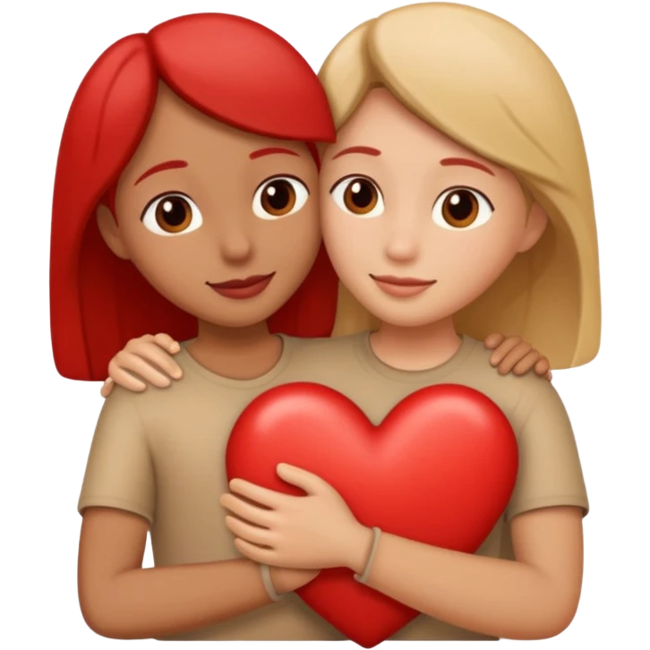 Heart between 2 people emoji