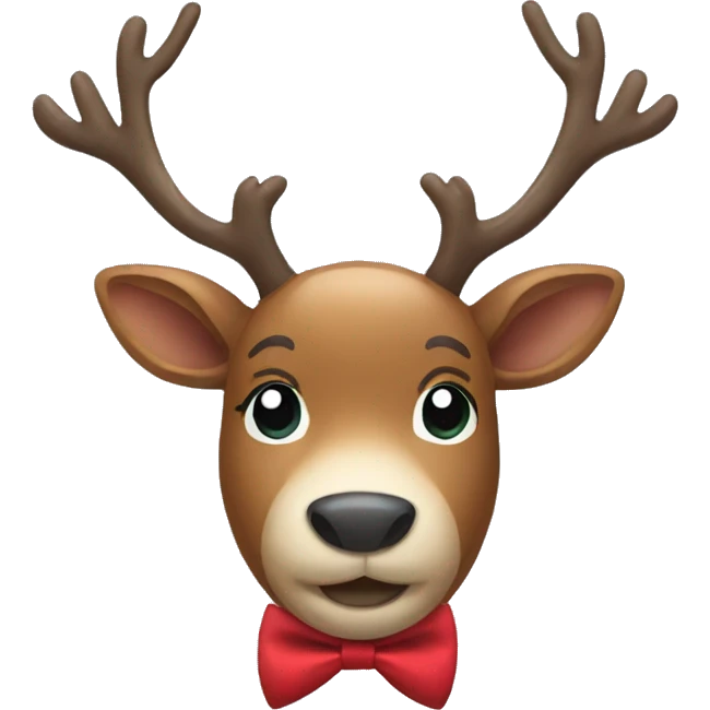 Reindeer with bowtie emoji