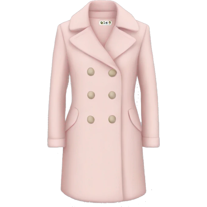 Pale pink petite coat emoji