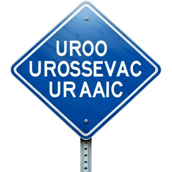 A road sign saying Uroševac emoji