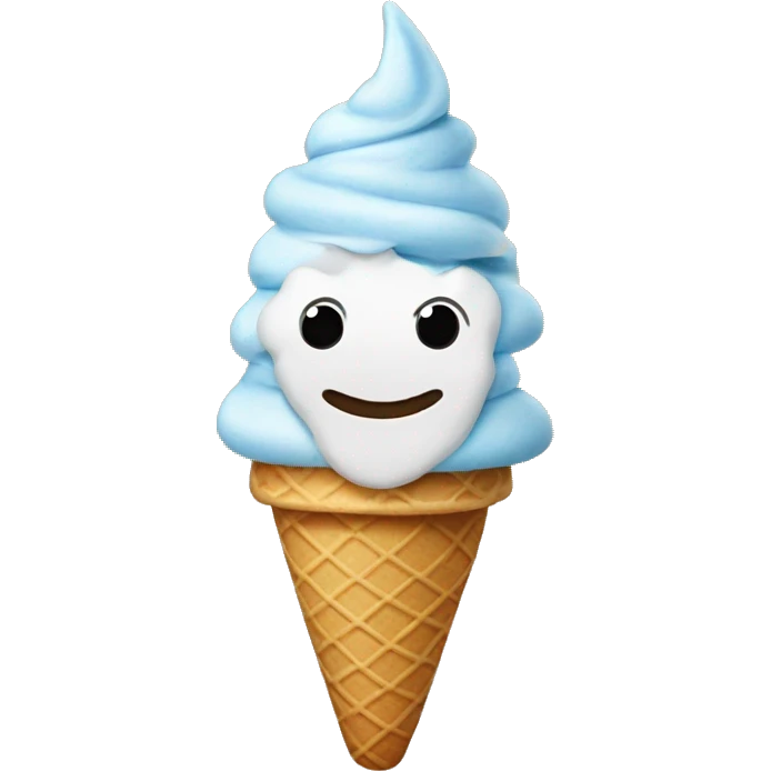 ice cream cone with pajamas on emoji